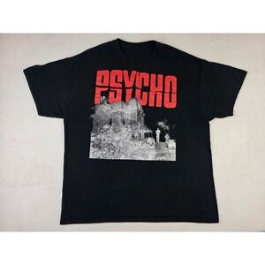 Psycho House Horror Movie Black Shirt Mens XL Alfred Hitchcock Norman Bates READ